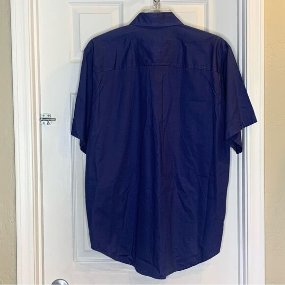 Wrangler Rugged Wear Button Down Shirt Size Large Blue - Picture 4 of 9